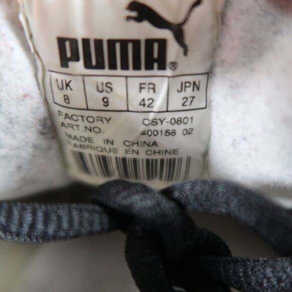 Puma Shoes Mens 9 Casual Sneakers Court Trainer Athletic Black White Comfort Gym main image 6